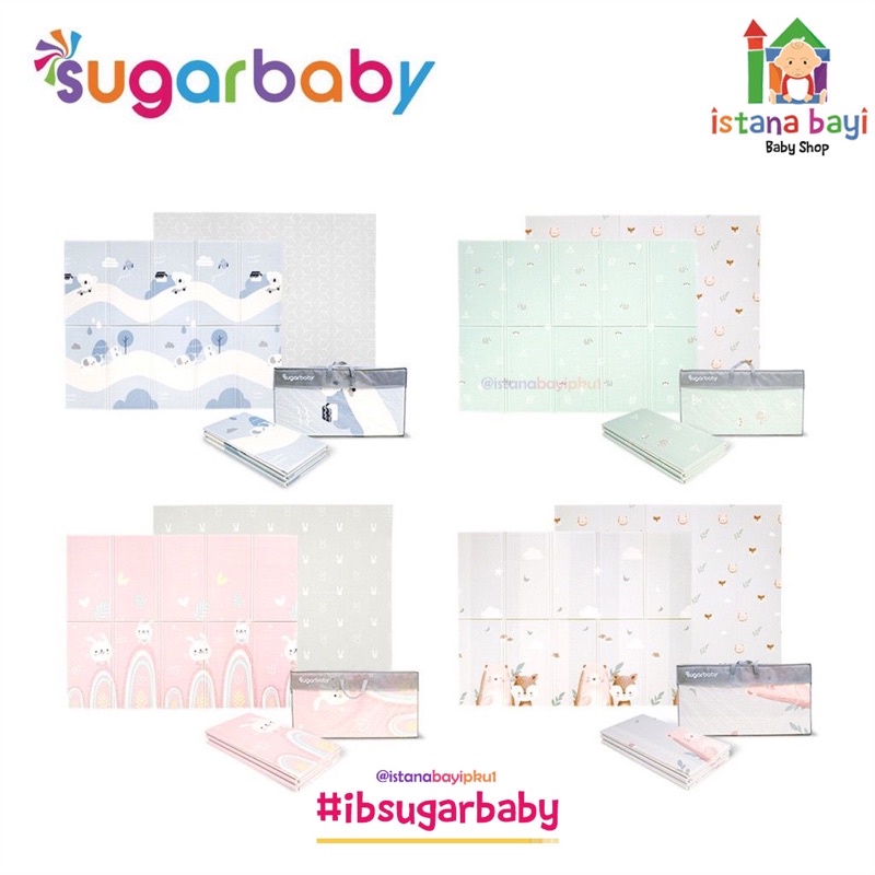 Sugarbaby Foldable Baby Playmat - Sugar Baby karpet main anak FREE TAS