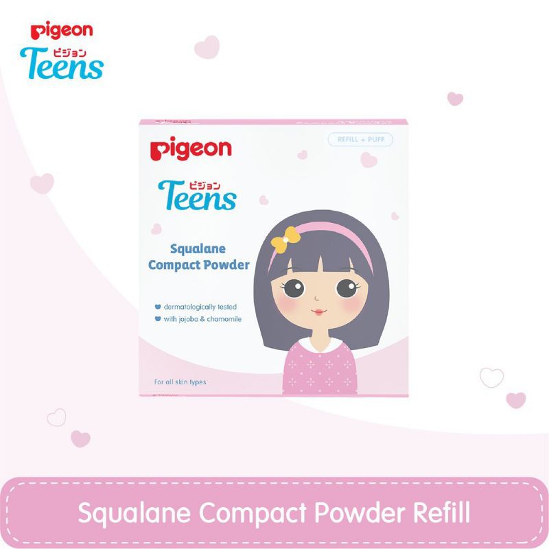 Pigeon teens squalane compact powder refill / bedak refill / bedak padat remaja