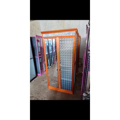 Lemari pakaian alumunium 2pintu simple