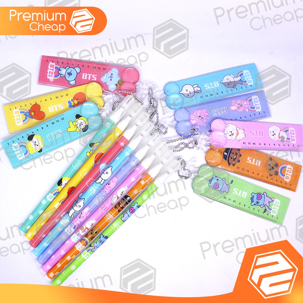 

[12 PCS] Pulpen Pen BTS Penggaris Gantungan
