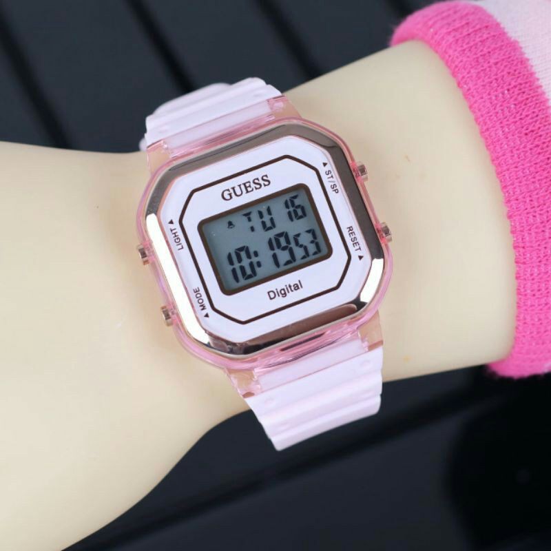 JAM TANGAN WANITA GUESS DIGITAL RUBBER
