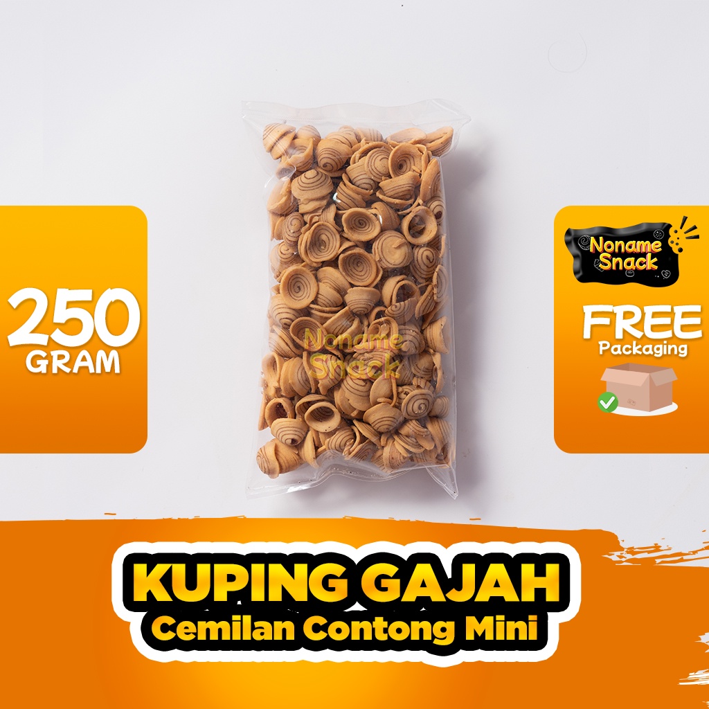 NoName Snack - Kue Kuping Gajah Contong Mini Cemilan Tradisional Grosir 250Gr