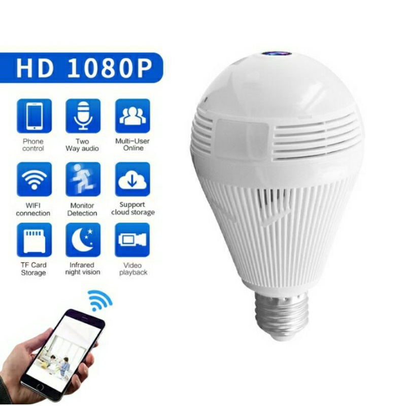 IP Camera cctv Bohlam V380 Pro Wireless Panorama 8MP