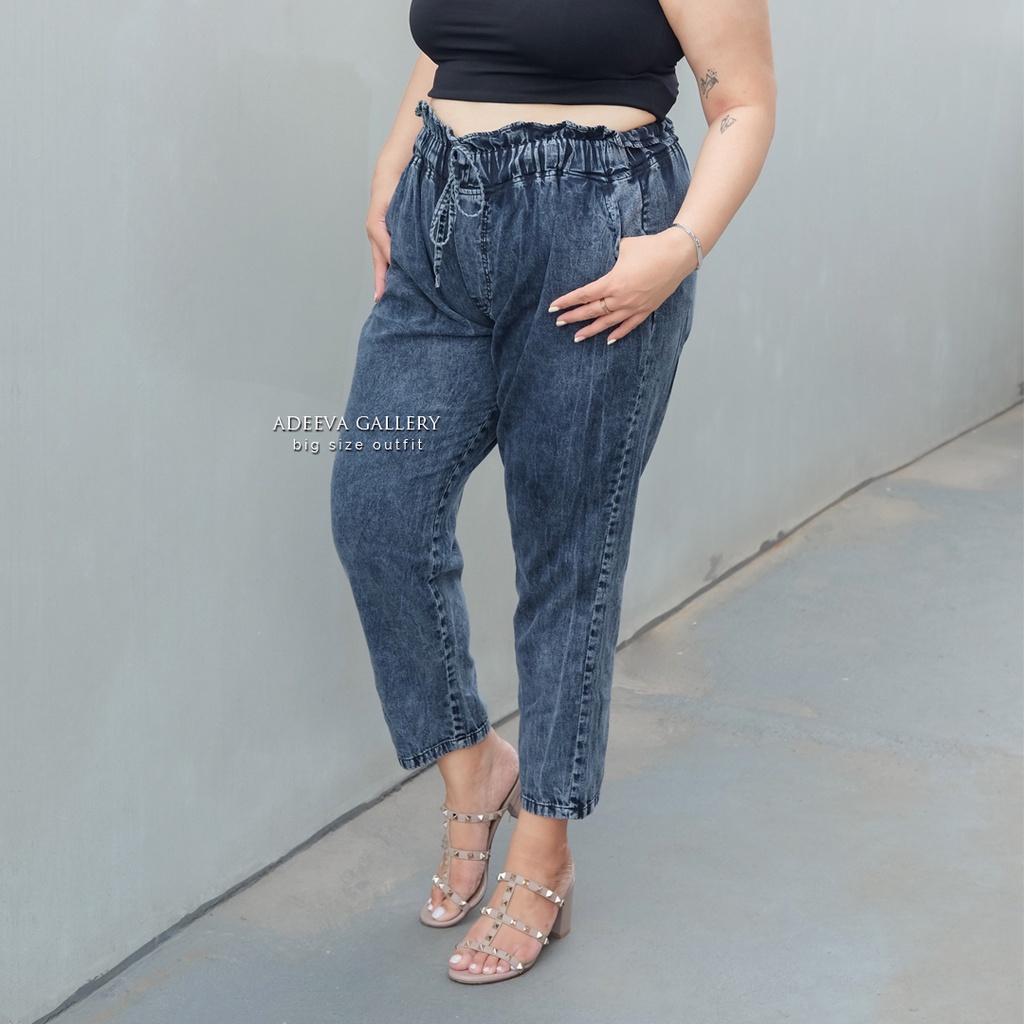 ADEEVA Baifern Pants Jumbo Celana Highwaist Jeans Jumbo