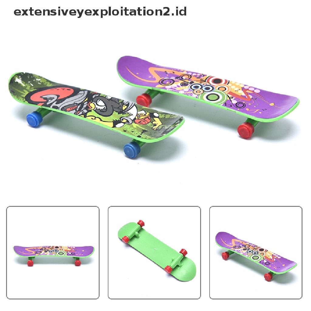 1pc Mainan Skateboard Jari Mini Bahan Plastik Untuk Anak Laki-Laki