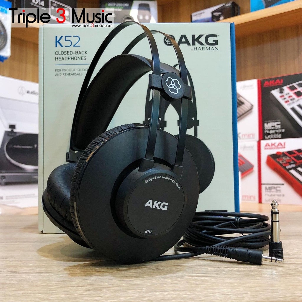 AKG K52 K 52 Headphone Monitoring flat