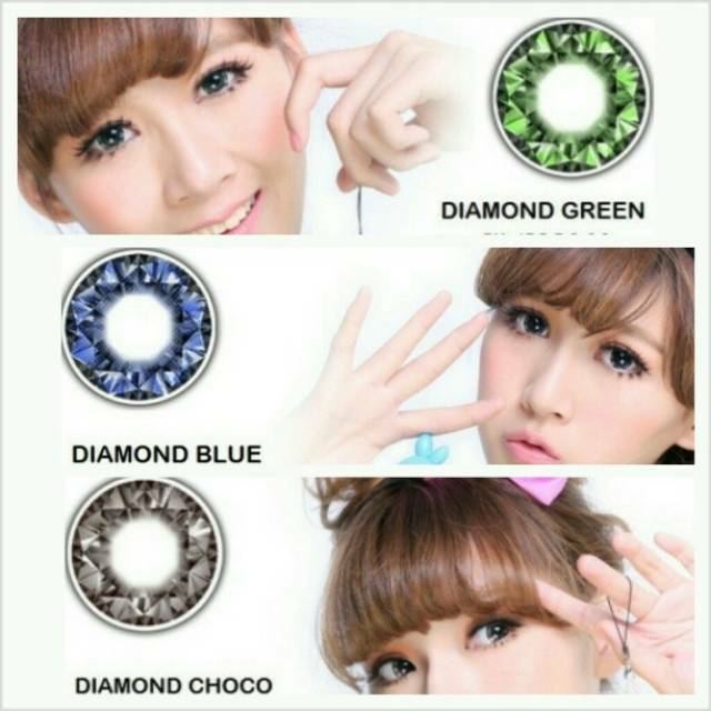 ORIGINAL Softlens Barbie Eye Diamond Gray Grey Brown Black Blue Choco Green Violet Soflen Soflens