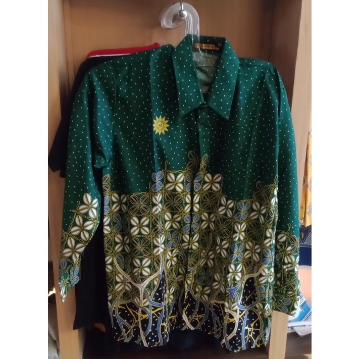 Baju batik Nasional Muhammadiyah SANG SURYA lengan panjang Bahan Katun NEW Design