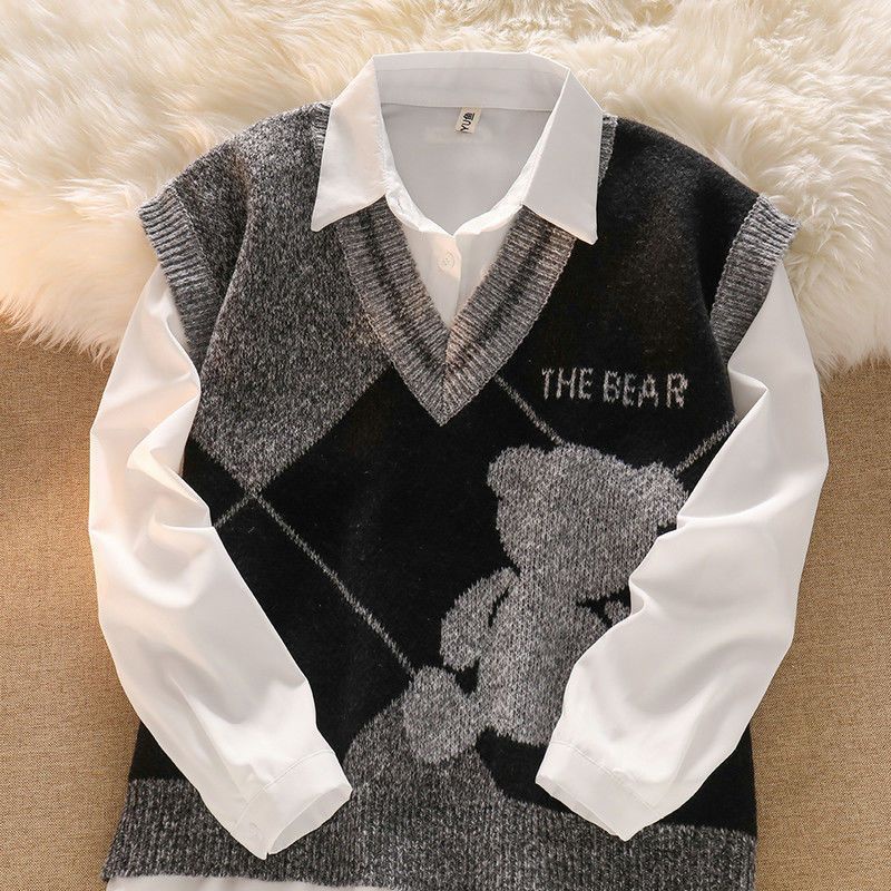 The New blue black bear Vest import Premium