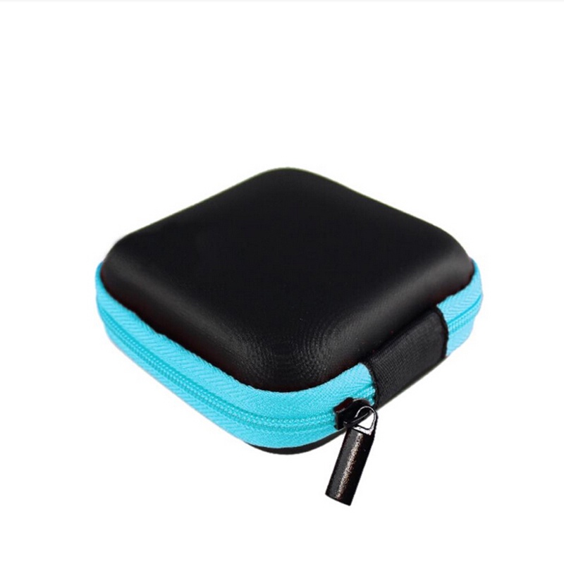 {LUCKID}1X Mini Storage Bag Pouch Hard Case for Earphone Headphone Earbuds SD/TF Cards