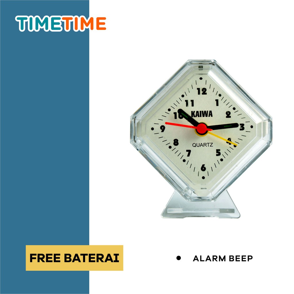 Jam Meja Weker Alarm Bentuk Unik Lucu Analog Clock Murah FREE BATERAI 8027