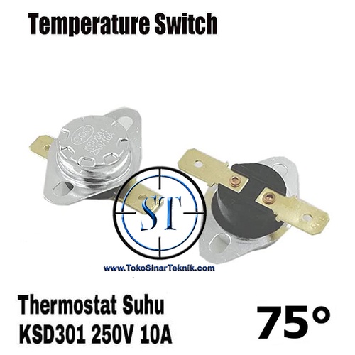 Otomatis Majic Jar / Thermostat / Jengkol 75' 10A 250V ( Pemutus Automatis ) Saklar Automatic ThermalFuse Jengkol 75 Derajat