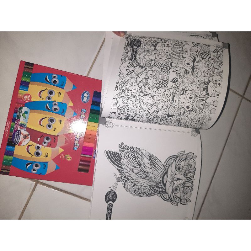 

SET COLORING BOOK + COLOR PENCILS UNTUK HEALING STRESS