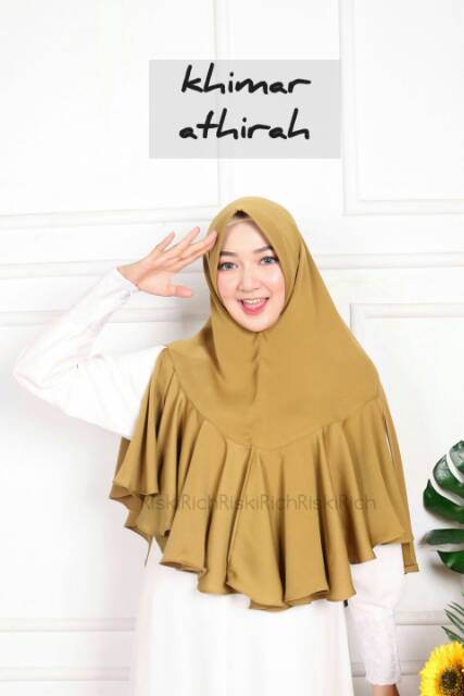 Riskirich ATHIRAH Khimar Instant Syari Premium Flowly