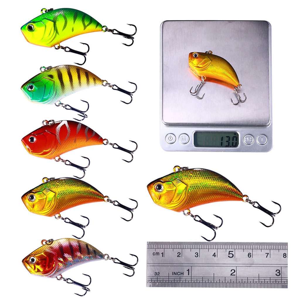 Hengjia 1pcs Umpan Pancing VIB Lure Hard Plastic Vibration Bait Tiruan Bentuk Ikan Vibrasi Bahan Plastik 5.4cm / 13g