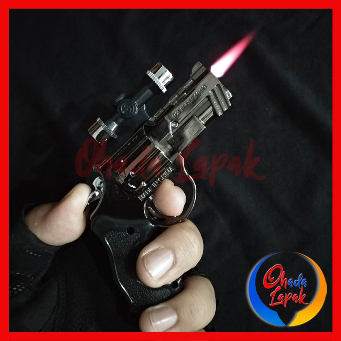 Jual Korek Gas Pistol Mini Laser Korek Gas Bara Model Pistol Magnum Revolver Shopee Indonesia