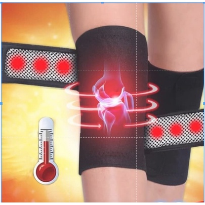 1 Pair 2Pcs Sabuk Terapi Lutut Magnetik Deker Pelindung Pemanas Lutut Theraphy Self Heating Knee Pad Berkualitas