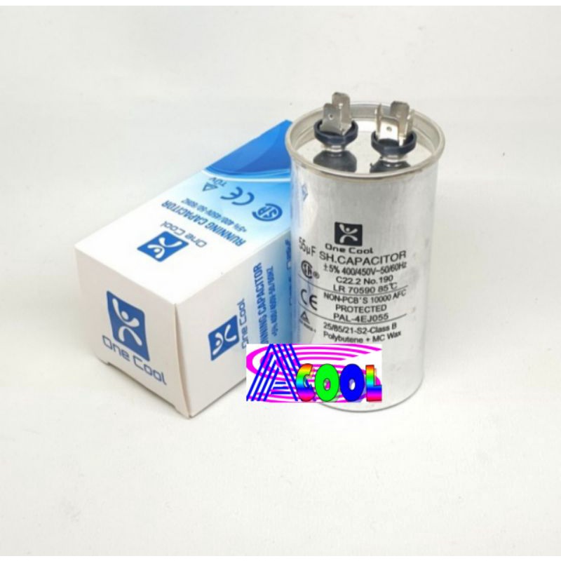 Kapasitor AC 55 uf/Capacitor AC 55 Mikro/Running Kapacitor 55 Micro