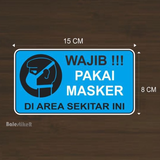 

stiker area wajib masker sticker