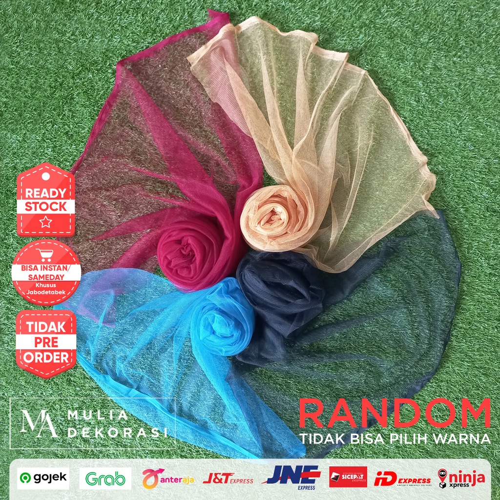 Kain Dekorasi Hiasan Tile Tulle RANDOM 0.5m