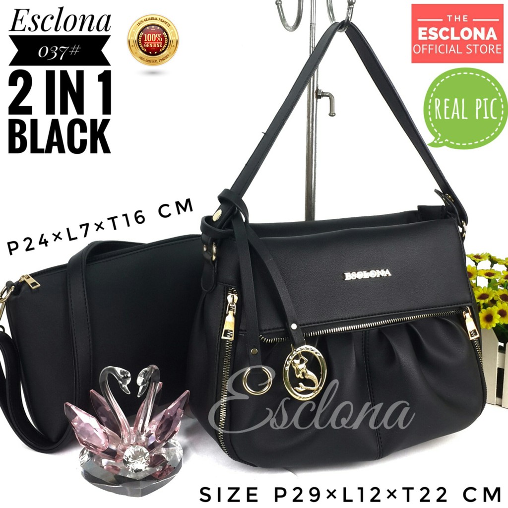 TAS WANITA BATAM ESCLONA 037 TAS TANGAN HANDBAG SELEMPANG WANITA TAS KERJA IMPORT WANITA FASHION S2