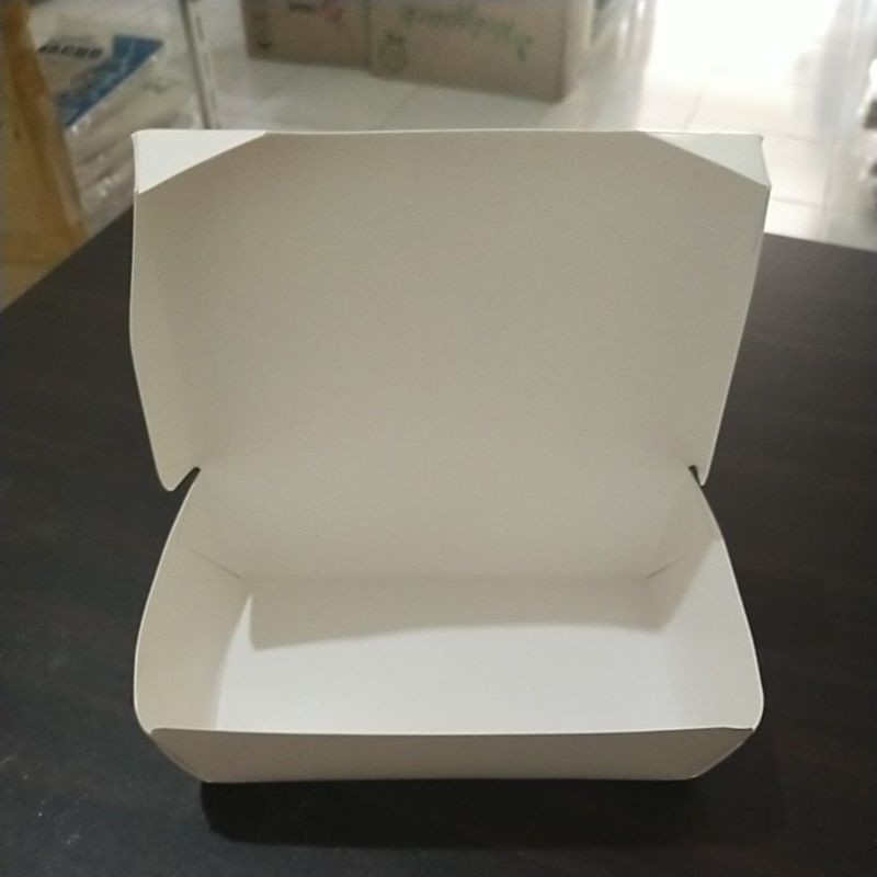 

PAPER LUNCH BOX / KOTAK NASI KERTAS / SNACK BOX SIZE M 50pcs