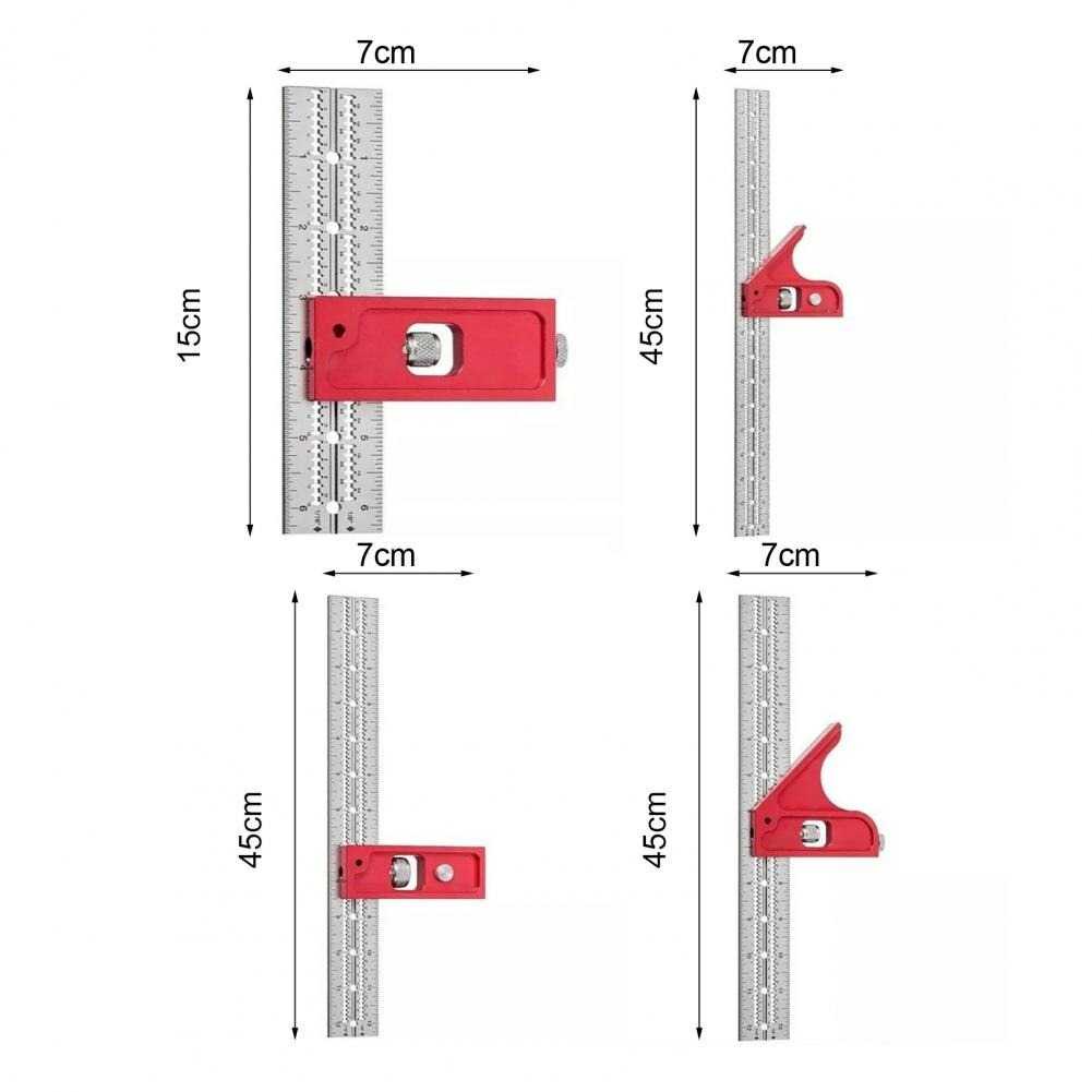 TD - CEA FNICEL Penggaris Combination Square Ruler Woodworking 12 Inch - 0121