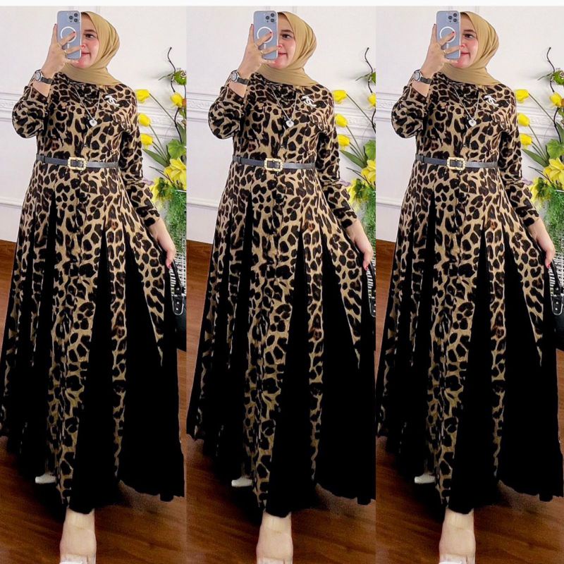 READY STOCK GAMIS KATUN MOTIF IMPORT/GAMIS KATUN ZEBRA/GAMIS KATUN LEOPARD IMPORT REALPICT