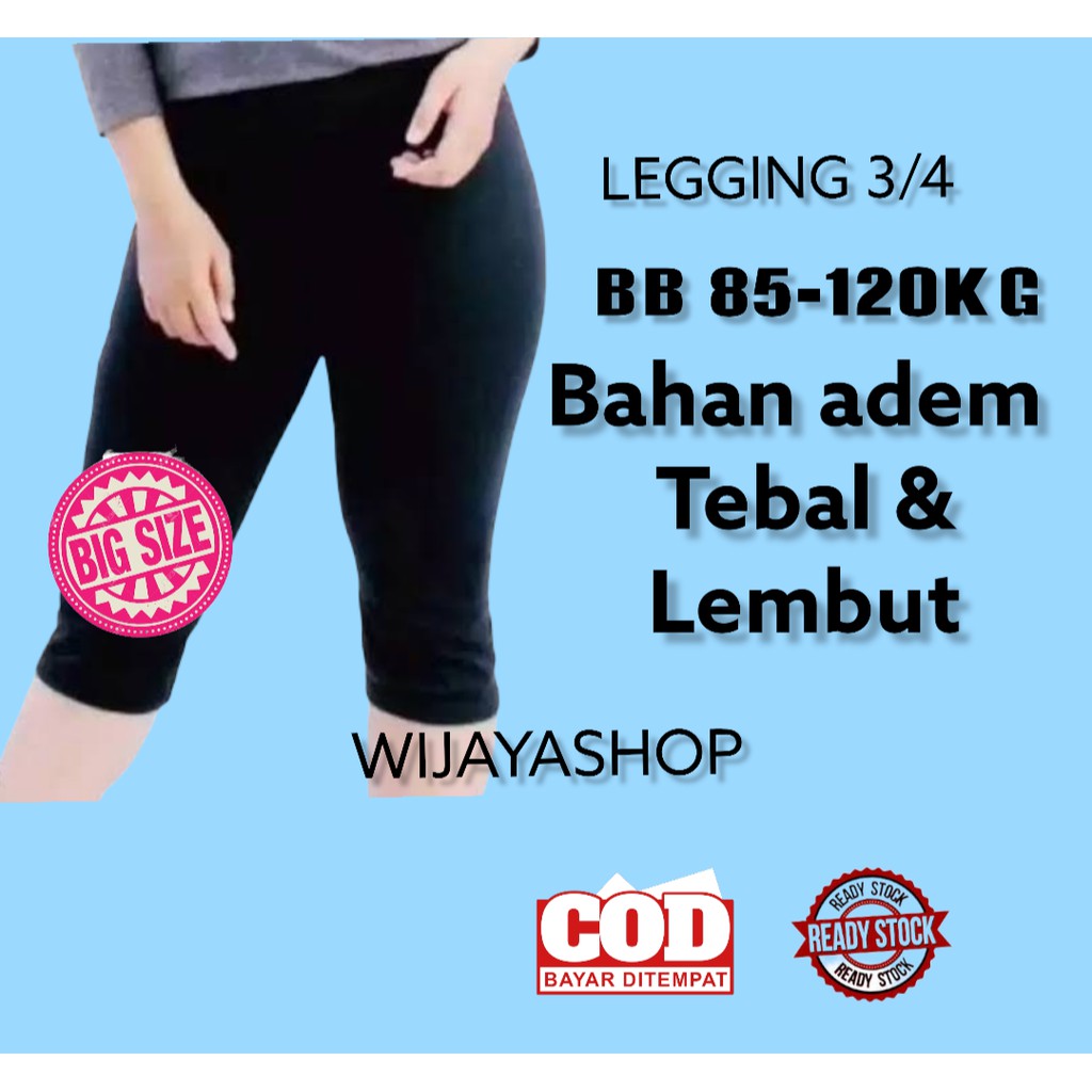 Legging Super Jumbo 3/4 BB 100KG XXL-XXXXL