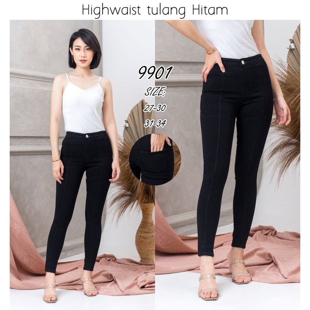 7C-G CELANA JEANS PREMIUM HIGHWAIST TULANG /PINGGANG TINGGI /STREACH /6 COLOUR /27 - 34