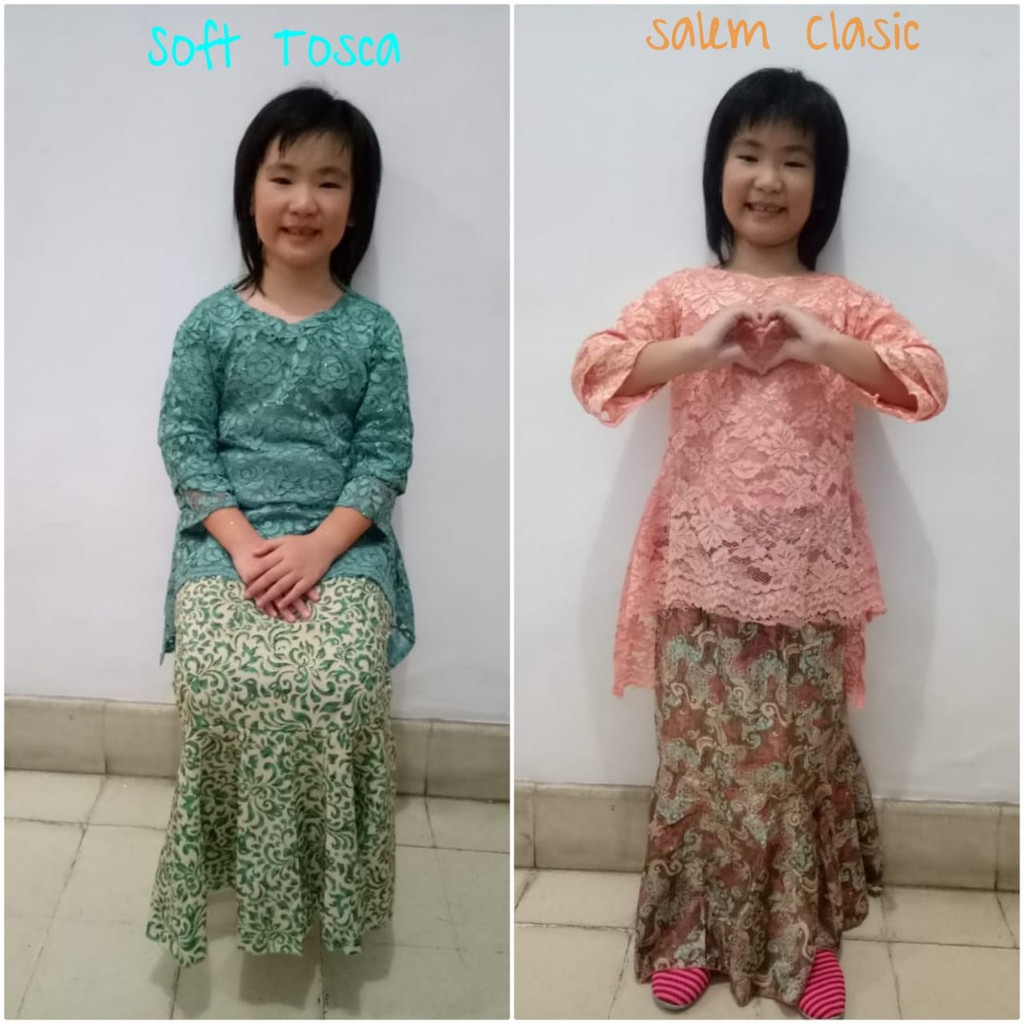 Anjani Stelan kebaya kartini dan rok duyung anak2 size 6 - 12