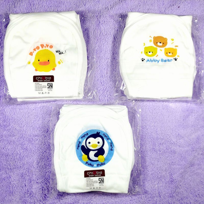 6 PCS CHUBIE Popok Tali Kaos Double Sablon