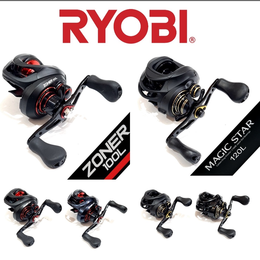 reel BC ryobi  zoner 100L / magic star 120R handel kiri dan kanan