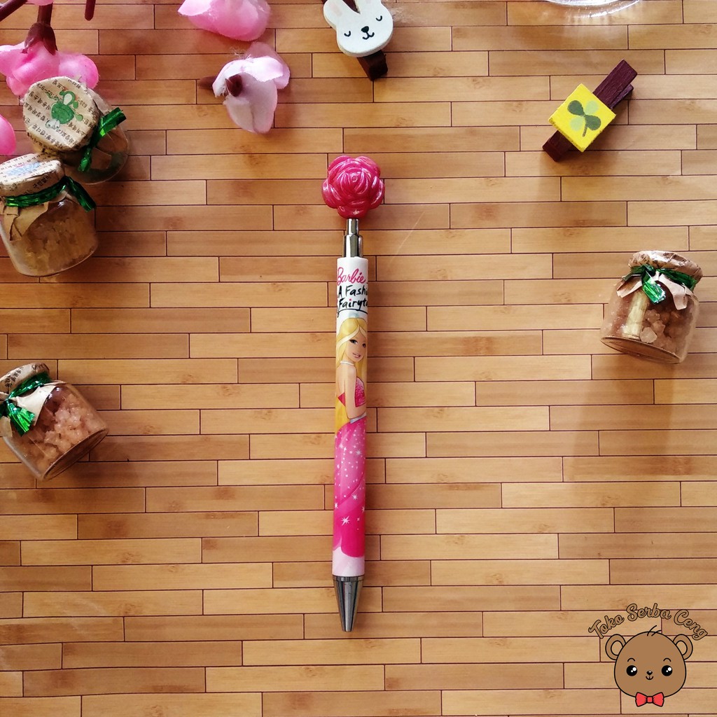

Pulpen / Pen Barbie Tip Mawar 3D Cantik Lucu Murah Bekas untuk Anak