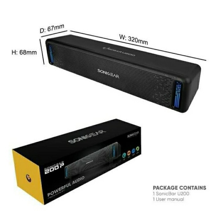 speaker sonicgear soundbar 200p