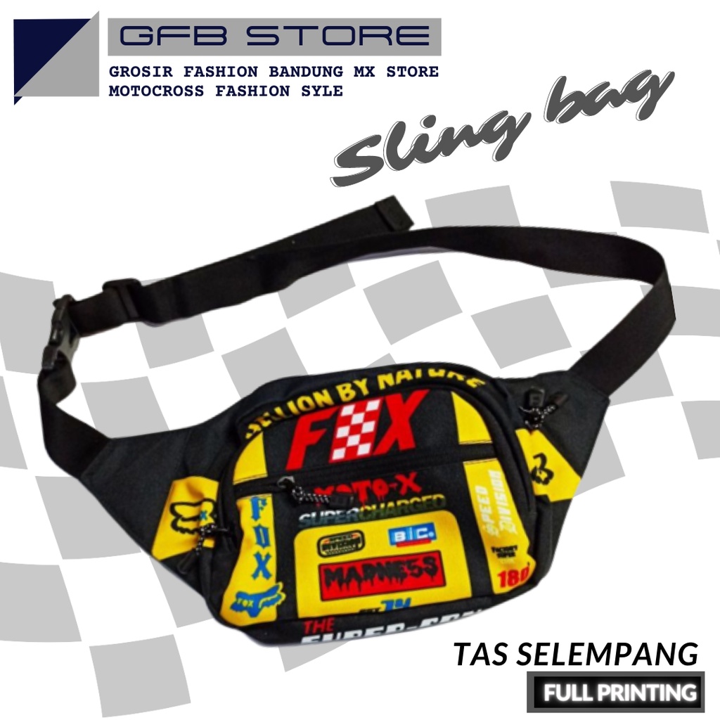 motocross shawl bag | sling bag motocross | tas selempang cross | tas selempang trail