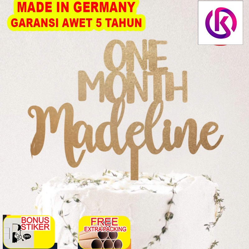 

Terlaris T-17 / One Month Baby Topper / Hiasan Kue / Custom topper /Cake topper - 10cm