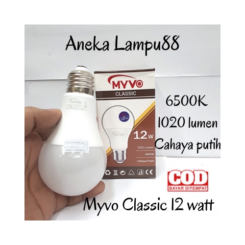 Lampu Bohlam 12 watt myvo classic - lampu led kuning / putih - lampu 12 watt - myvo classic