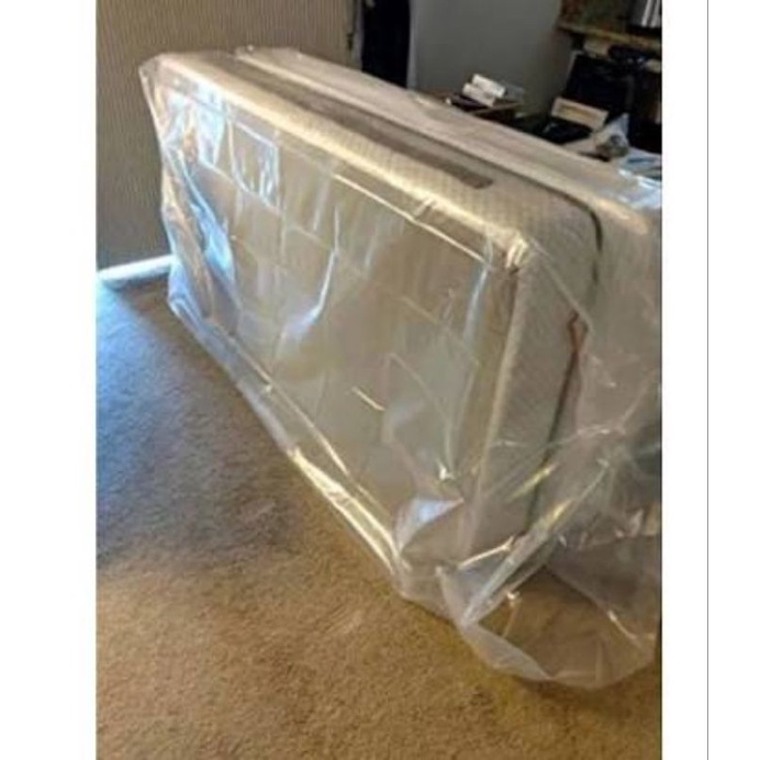 Plastik Khusus Kasur Lipat / Sprei / Perlak / Bungkus untuk Kasur / Bed ukuran : 160 X 200 Putih, Butek, Kantong Terpal Bening Meteran Roll Cor UV