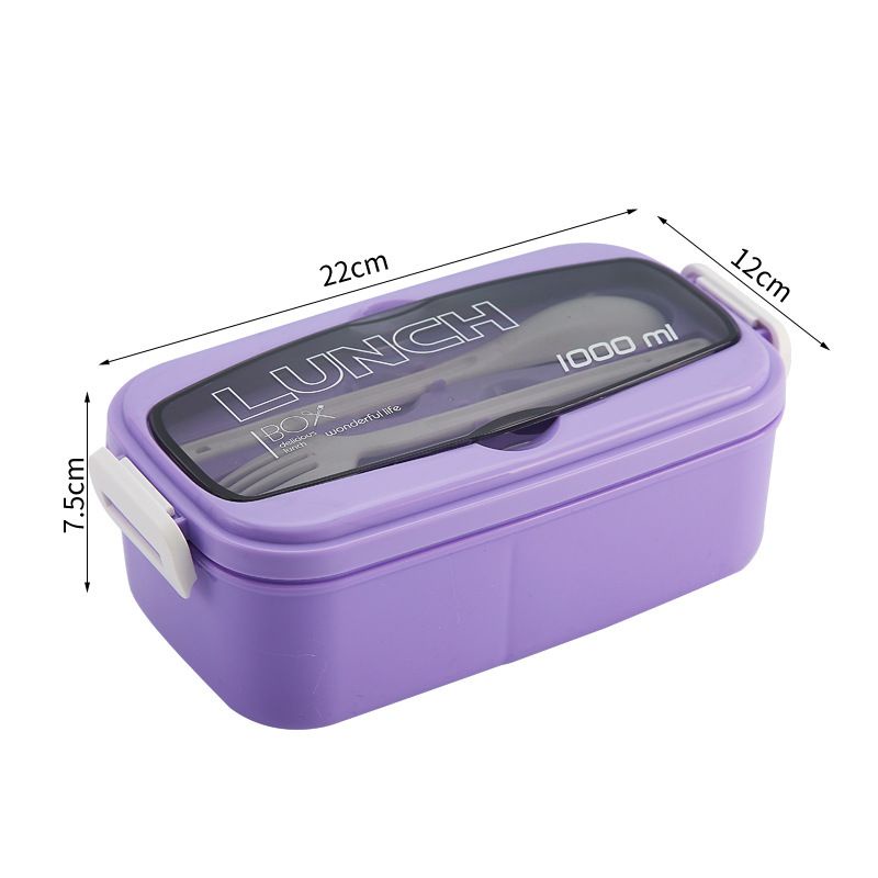 Kotak Makan Transparant BENTO BOX 1000ml / Tempat Makan Lunch Box BPA FREE