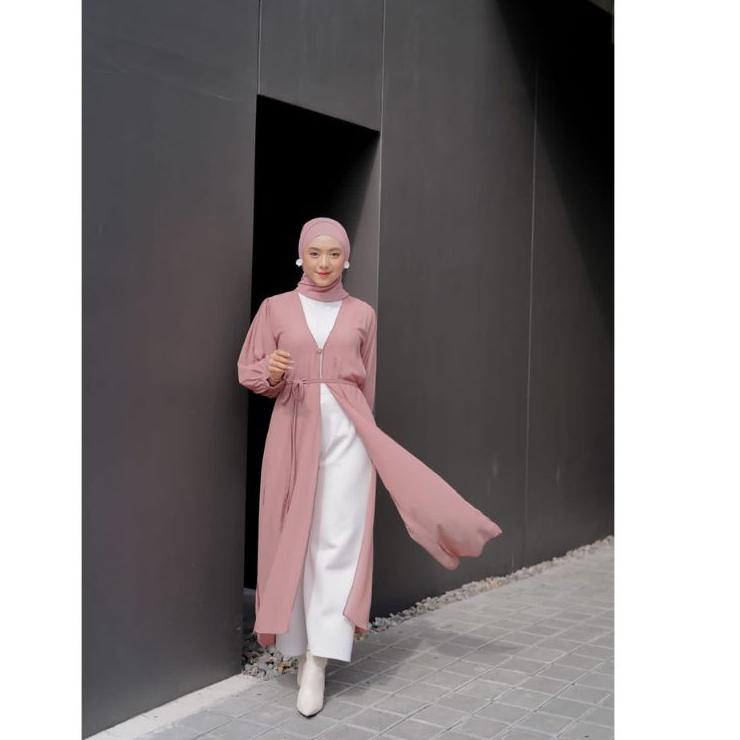 (NEW STOCK) Long Cardy Laura / Long Outer/ Cardigan Bahan Ceruty Baby doll