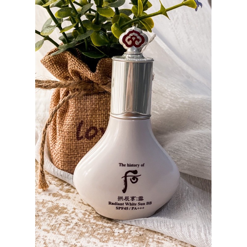 The history of whoo whitening sun bbcream sunblock 45spf foundation 40ml