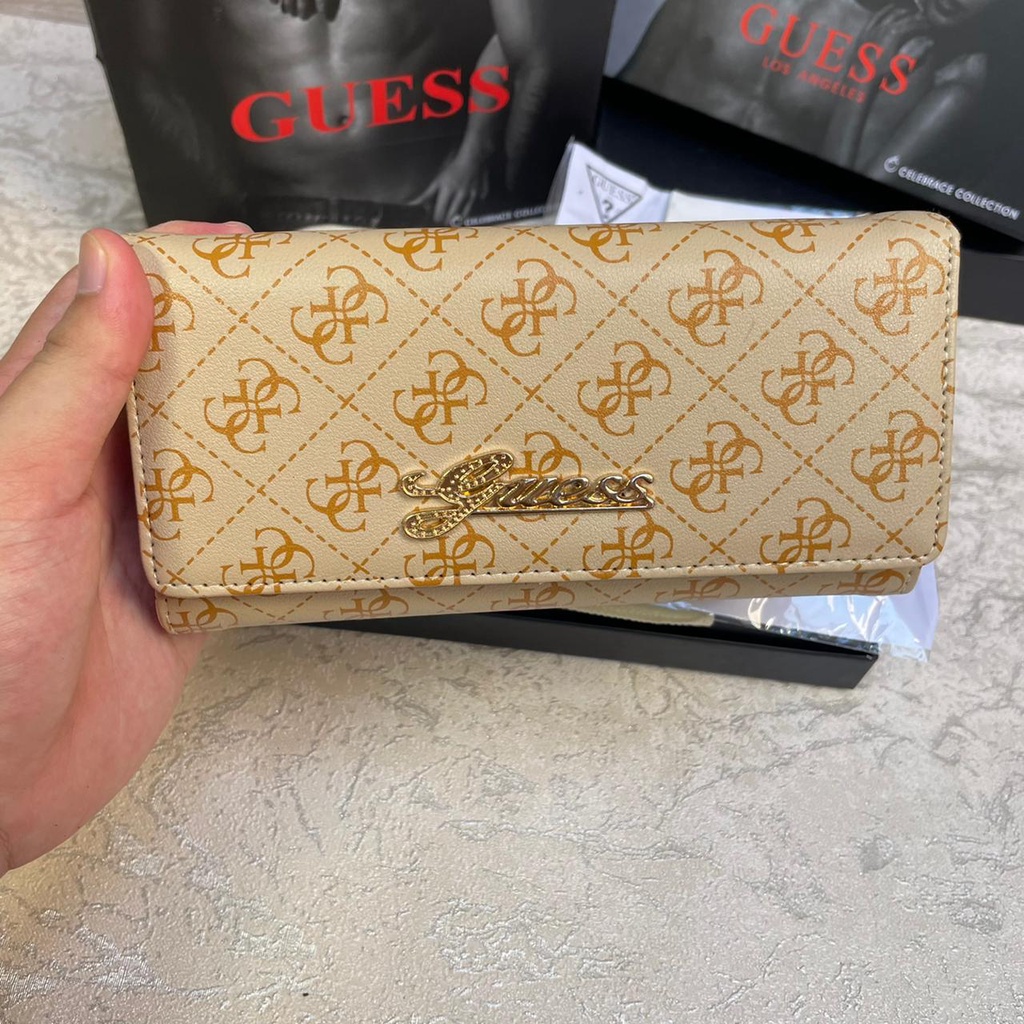 Dompet GUESS Panjang FULLSET / Dompet Kulit Dompet Lipat Long Wallet Dompet Panjang