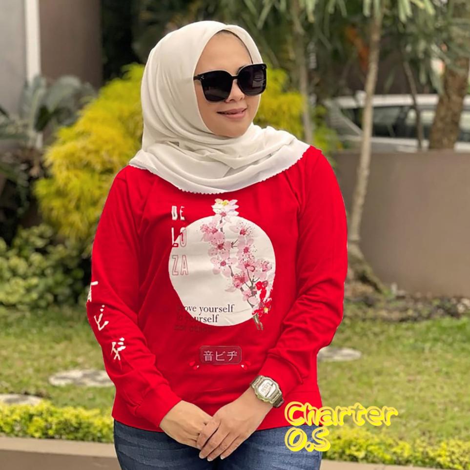 [Art. 1591] Kaos  Lengan Panjang Deloza Sakura Original( 7 Warna 3 Ukuran ) Terbaru Tersedia L,XL Da
