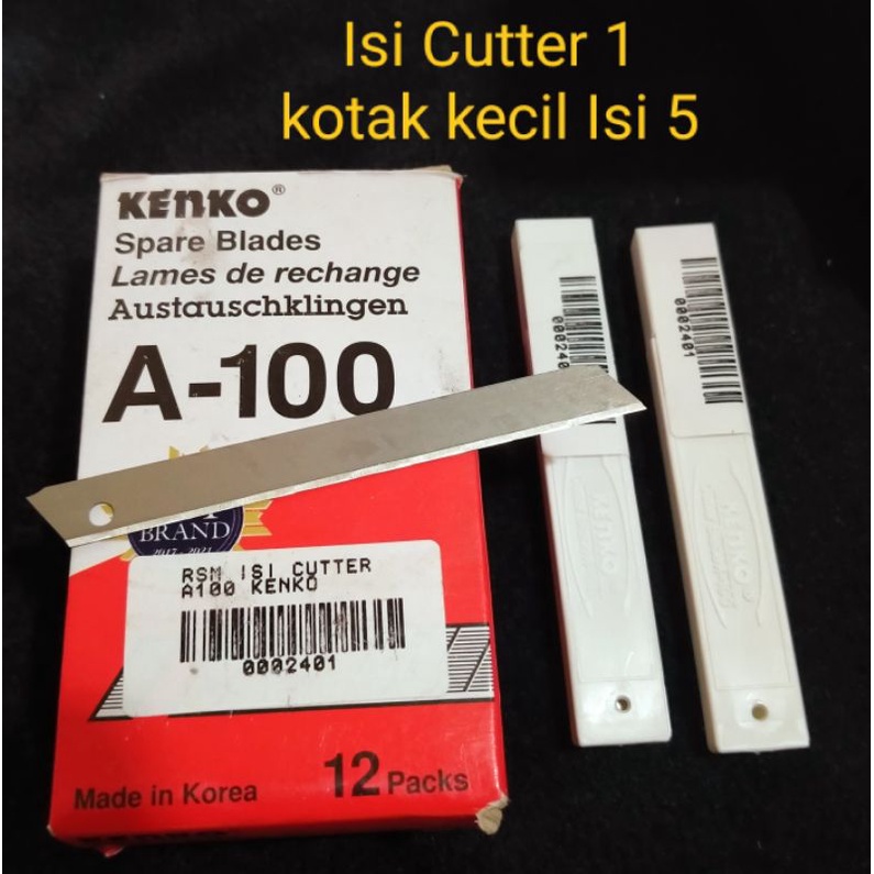 

Isi Cutter Kenko 1 kotak kecil isi 5 pisau