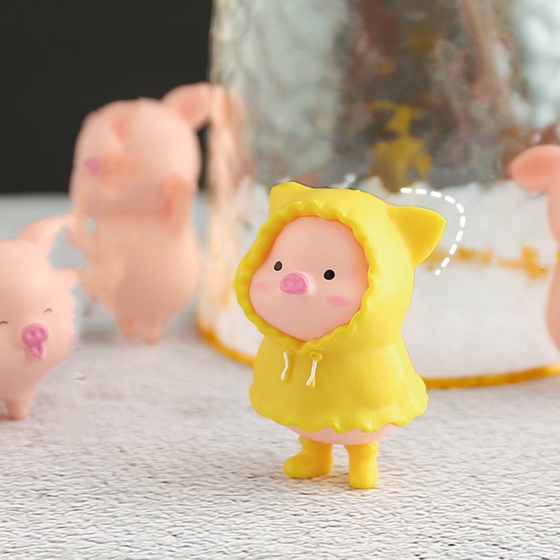 Mary Patung Patung Babi Lucu Patung Celengan Mini Topper Kue DIY Craft Piggy Toys