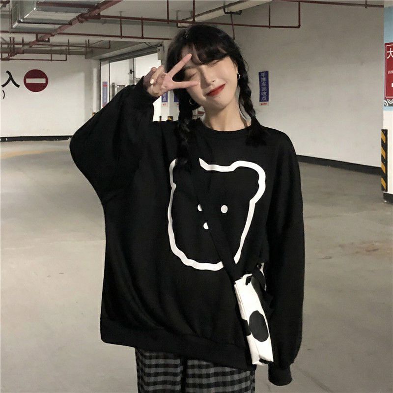 Sweater BEAR BERUANG (S - 6XL) Sweatshirt Boneka Panda Cartoon Crewneck Oversize Jumbo BIGSIZE Korean Style Harajuku Unisex jaketin.aja