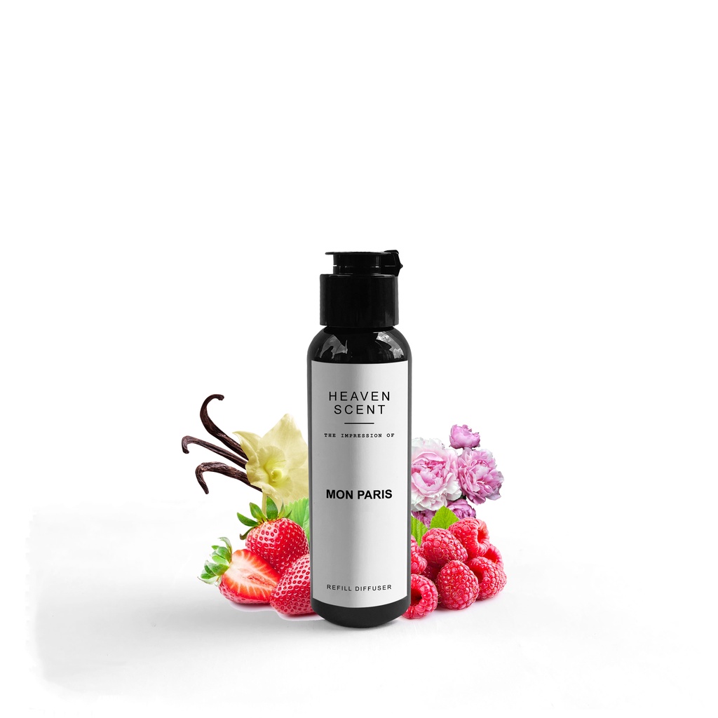 HEAVEN SCENT Refill Luxury Reed Diffuser 100 ml - Pengharum Ruangan Aromaterapi Inspired by Fragrance-Mon Paris