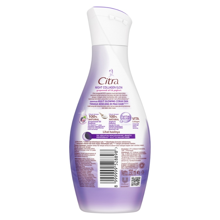 Citra Night Collagen Glow Hand &amp; Body Lotion 210ml