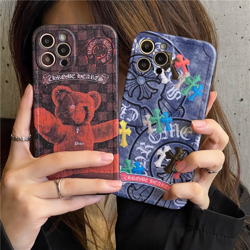 Europe Street fashion puzzle Phone case  iPhone 7 8 Plus 12 11 8 X XR XS MAX 13 11pro 12 pro Max SE 2020 Straight edge Matte Soft TPU Cover